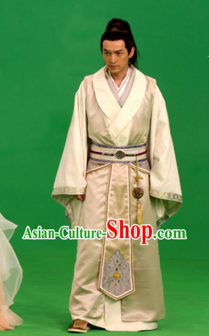 Asian Fashion Chinese Traditional Hanfu Dress Complete Set for Men