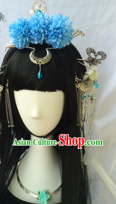 Chinese Classical Princess Wig and Hair Accessories Complete Set