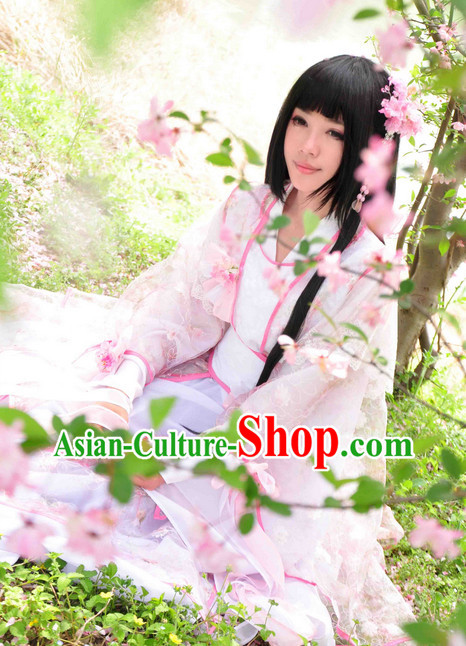 Chinese Ancient Princess Costumes and Hair Jewelry Complete Set