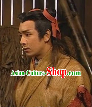 Handmade Chinese Legend Nezha Black Long Wig