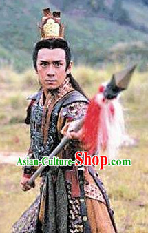 Handmade Chinese Legend Nezha Spear Stick Props