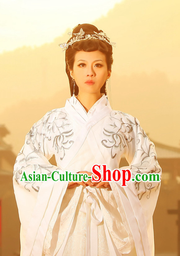 Chinese Classical Empress Clothes and Hair Accessories Complete Set