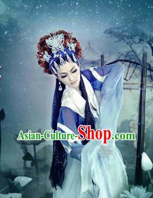 China Fashion Opera Stage Performance Kimono Dress and Hair Jewelry