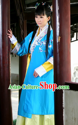 China Shopping online Blue Mandarin Gown Complete Set