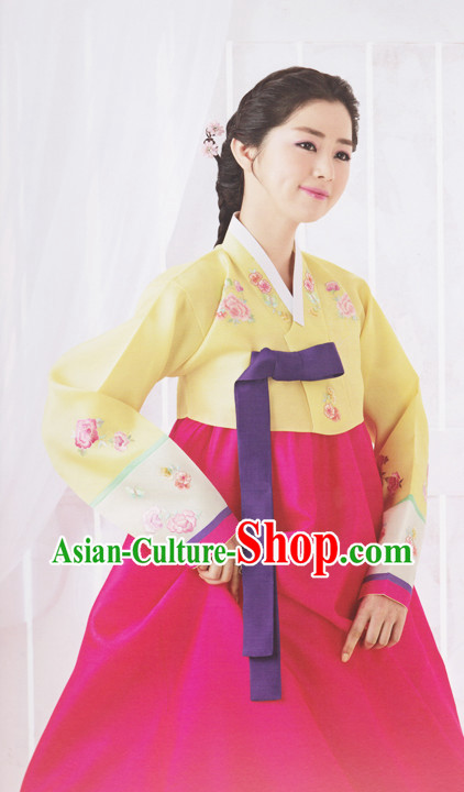 Korean Traditional Lady Hanbok Clothing Complete Sets