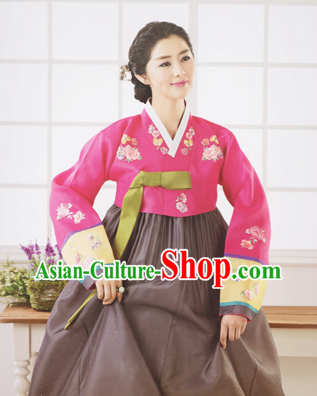 Korean Traditional Womens Brides Wedding Dress Suit