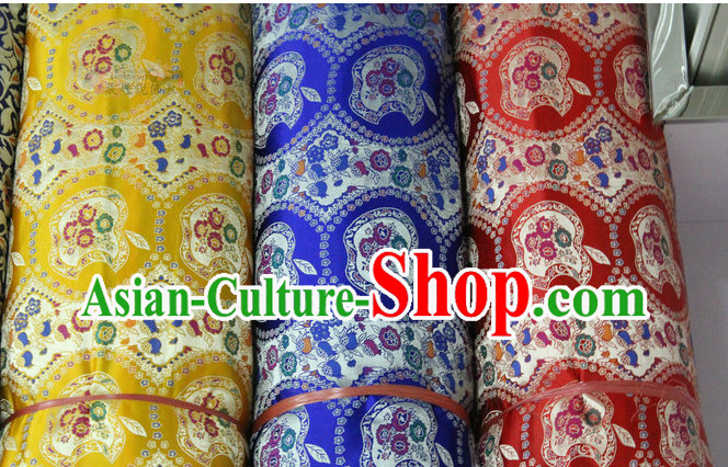 Chinese Traditional Brocade Upholstery Embroidered Fabric Dress Materials