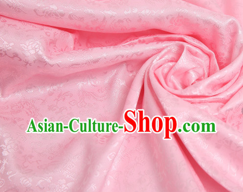 Chinese Traditional Pink Dragon Brocade Fabric