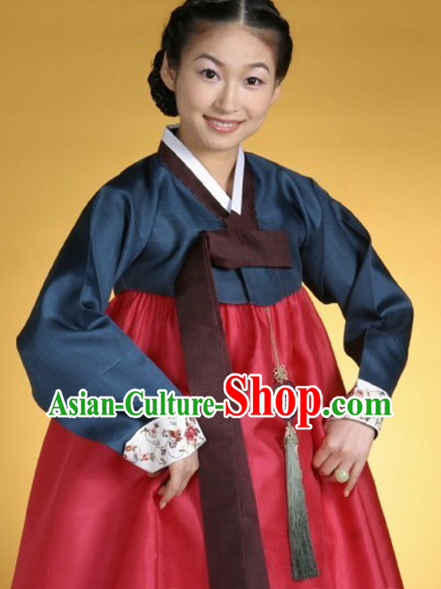 Korean Traditional Dress Lady Plus Size Clothing Complete Set