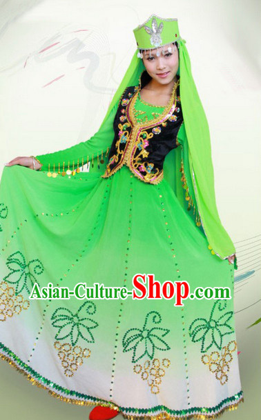 Chinese Xinjiang Dancing Costume Complete Set for Women