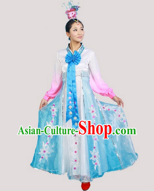Chinese Costumes Chaoxian Ethnic Dance Costume Complete Set for Women