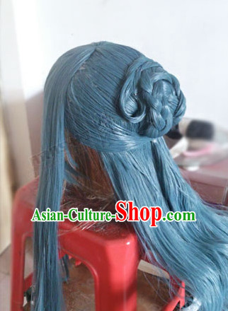 Custom Made According to Your Picture Asian Chinese Ancient Traditional Male Long Wig and Hair Jewelry