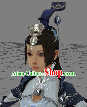 Asian Chinese Ancient Traditional Long Wigs and Hair Accessories for Women