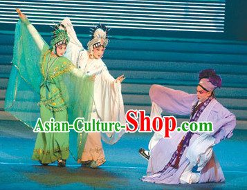 Chinese Traditional Xu Xian Bai She Qing She Opera Costumes 3 Sets