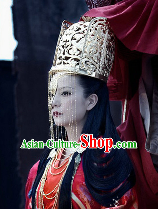 Chinese Traditional Handmade Crown with Hangings