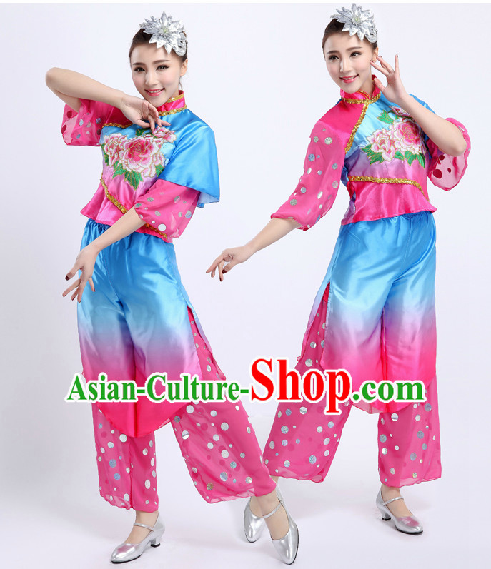 Chinese Girls Dancewear Fan Dance Stores online and Headpieces for Women
