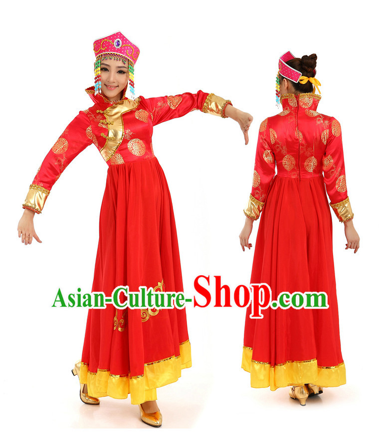 Chinese Traditional Mongolia Dance Dostumes for Women