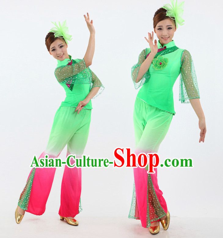Chinese Stage Fans Costumes Dance Stores Dance Gear Dance Attire and Hair Accessories