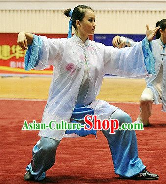 Top Tai Chi Yoga Clothing Yoga Wear Yang Tai Chi Quan Kung Fu Pants Bluose Mantle Uniforms for Women