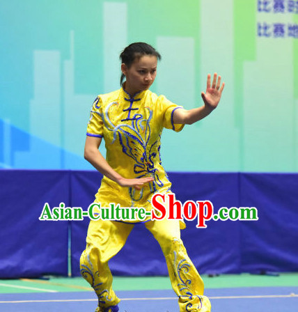 Top Martial Arts Competition Uniform Kung Fu Suit Eagle Fist Mantis Boxing Monkey Fist Gongfu Costumes Complete Set for Women
