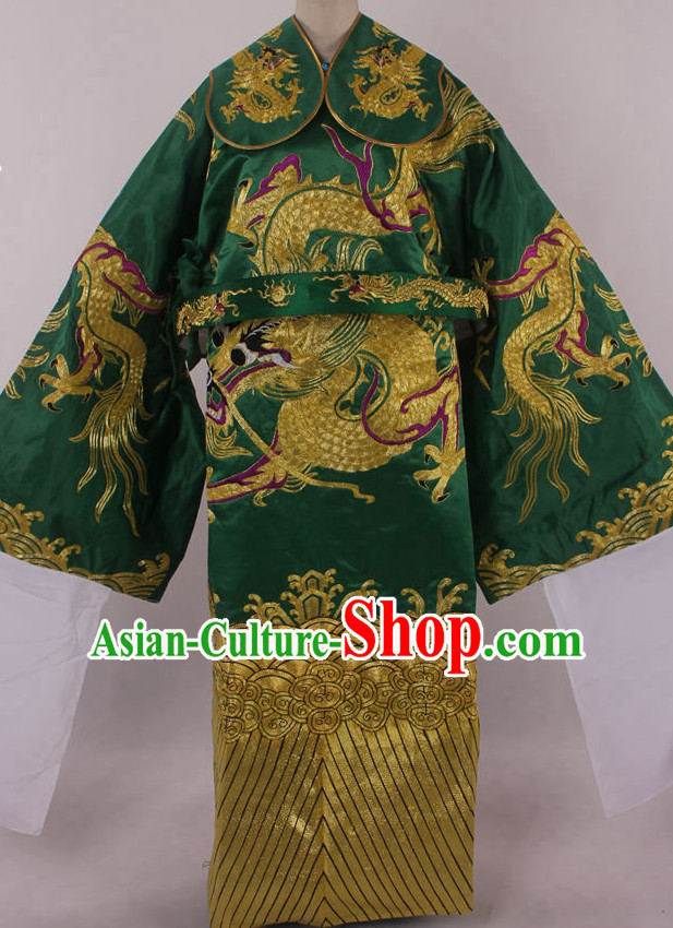 Chinese Beijing Opera Peking Opera Da Kao Long Dragon Robe Costumes Complete Set for Men
