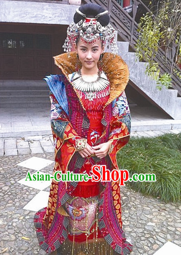 Chinese Ancient Pantaloon Female Warrior General High Collar Fighting Costumes Complete Set for Women