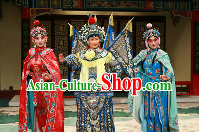 Chinese Ancient Wu Tan Costumes Fighting or Military Female Character Costume Three Sets
