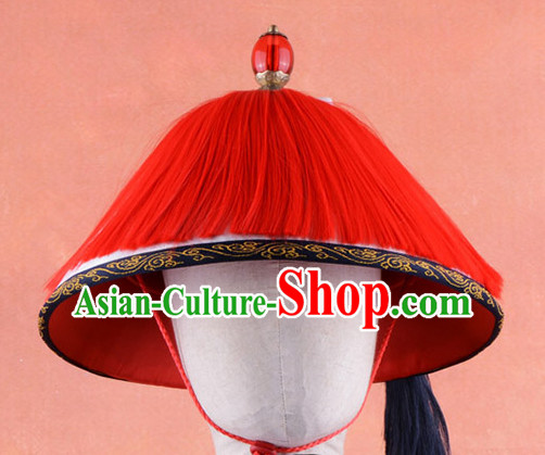 Chinese Traditional Qing Palace Official Solider Hat