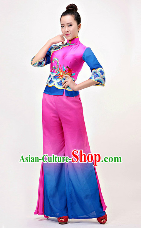 Traditional Chinese Han Minority Dance Costumes Complete Set for Women