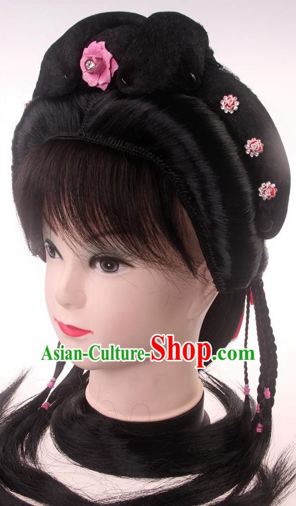 Professional Chinese Opera Headwear Wigs