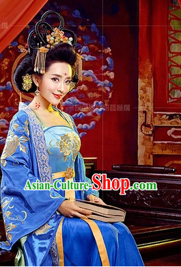 Chinese Traditional Hair Accessories and Black Wig