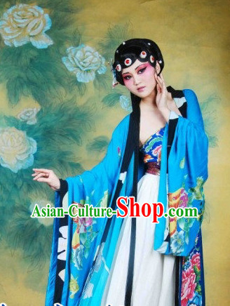 Chinese Beijing Opera Performance Costumes and Headpieces Complete Set for Women