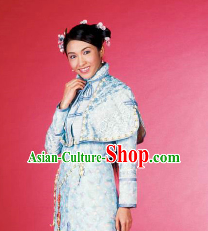 Chinese Princess Plus Size Costumes and Headpieces Complete Set for Women