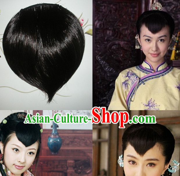 Chinese Minguo Time Hair Extensions Wig