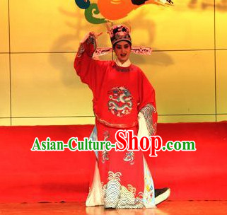 Chinese Beijing Opera Official Costumes and Hat for Men