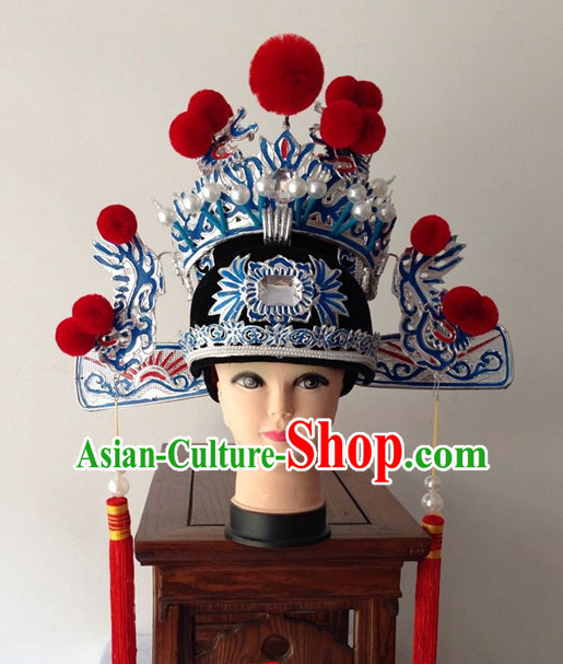 Chinese Handmade Beijing Opera Bridegroom Hat