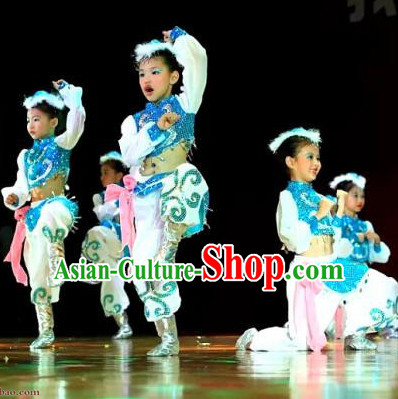 Chinese Mongolian Kids Dance Costumes Dancewear