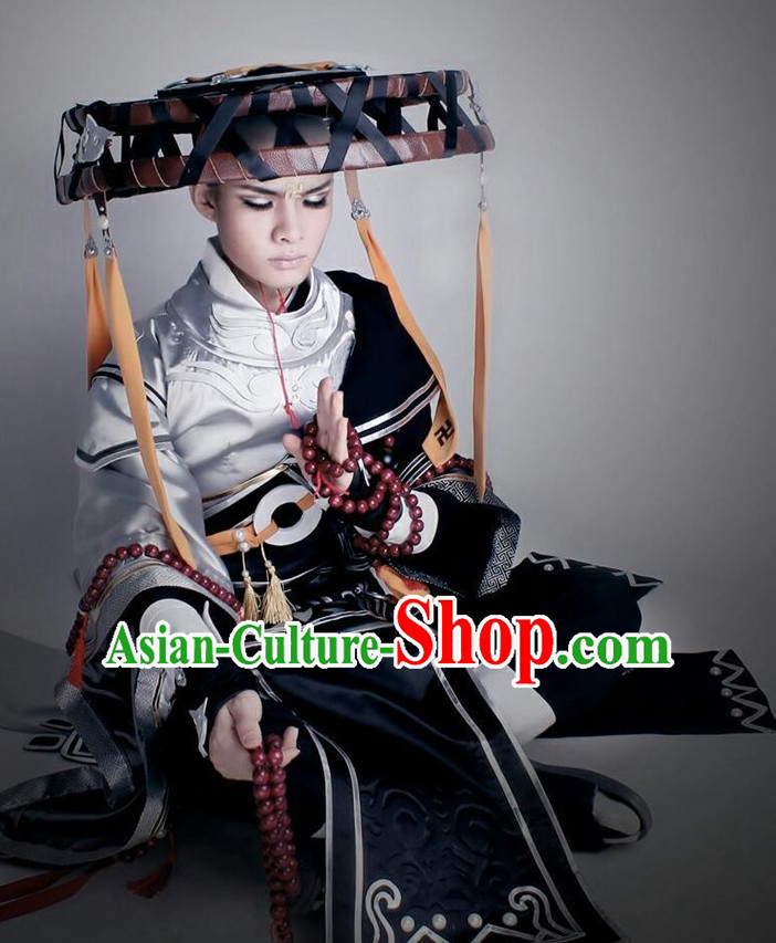 Asia Fashion Top Chinese Monk Costumes Complete Set for Men