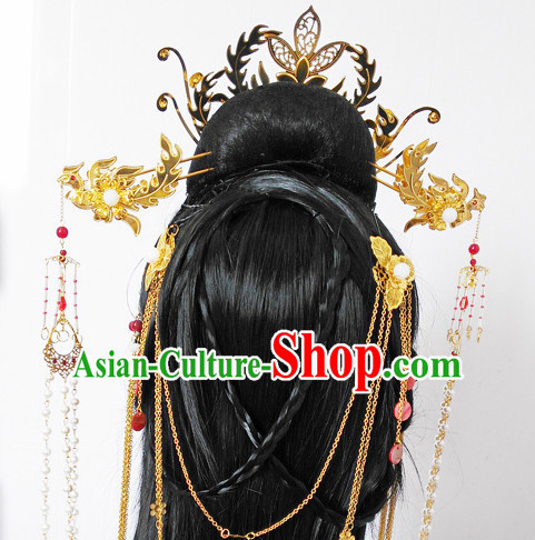 Chinese ancient hair accessories costumes accessory headpiece hair pieces ornaments hairpins ornament wigs wig