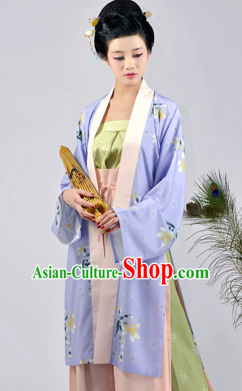 Chinese Ancient Clothes and Hair Jewelry Complete Set