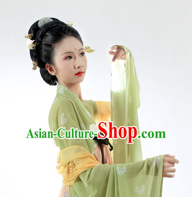 Chinese Ancient Tang Clothes and Hair Ornaments Complete Set for Men