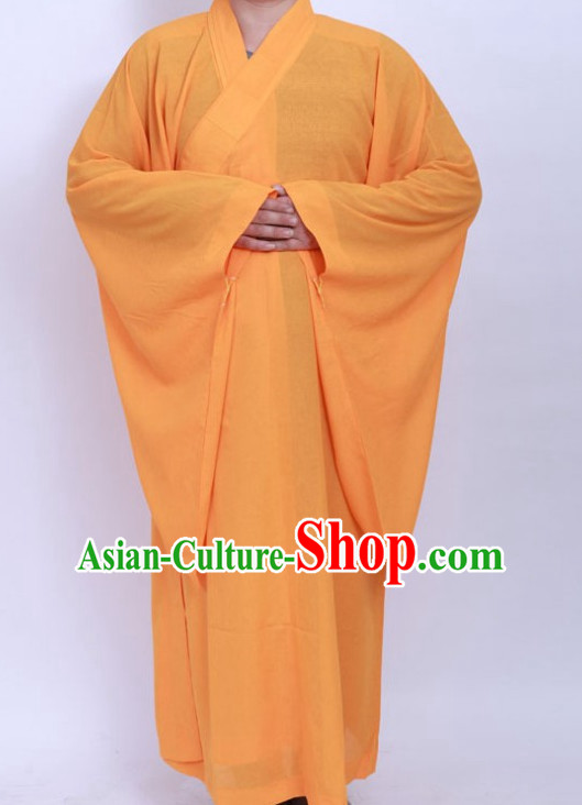 Chinese Yellow Taoist Long Robe