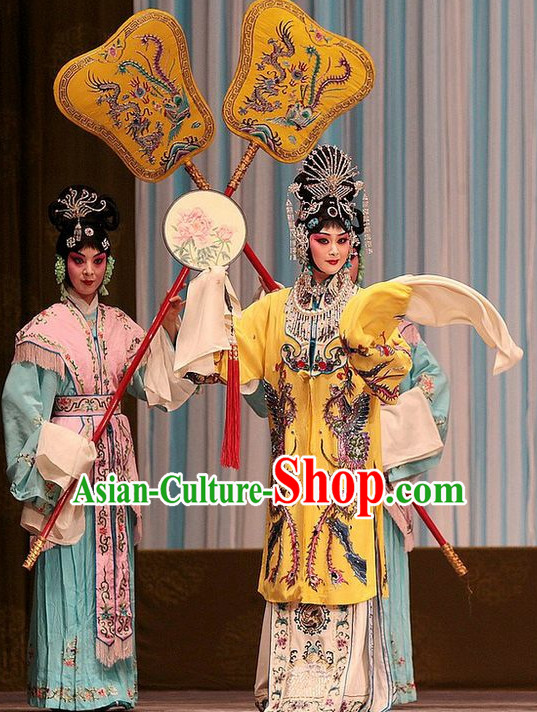 Ancient Chinese Beijing Opera Princess Costumes and Hair Accessories Complete Set for Women