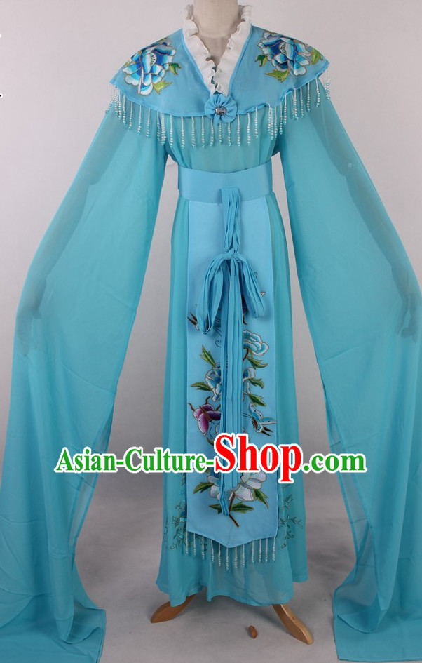 Chinese Traditional Dresses Theatrical Costumes Ancient Chinese Hanfu Water Sleeves Costumes