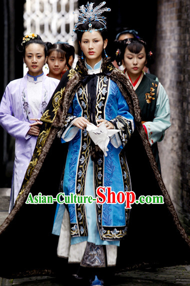 China Drama Dream of Red Chamber Jia Baoyu Costume and Hair Jewelry Complete Set for Women