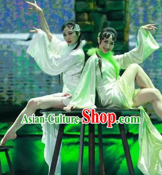 Pure White China Traditional Women Dancewear