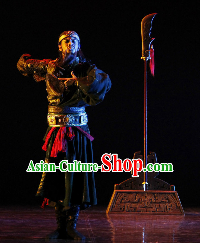 Asia Fashion Chinese Three Kingdoms Classical Dance Costume Guan Gong Gwan Gong for Men