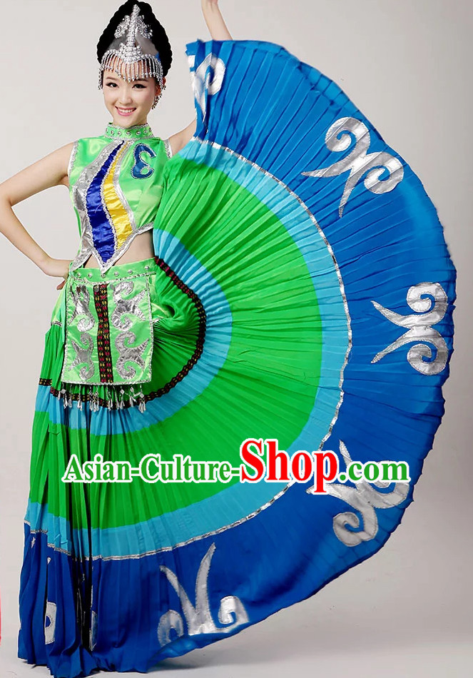 Top Beautiful Chinese Dance Costumes Calling Green Shade