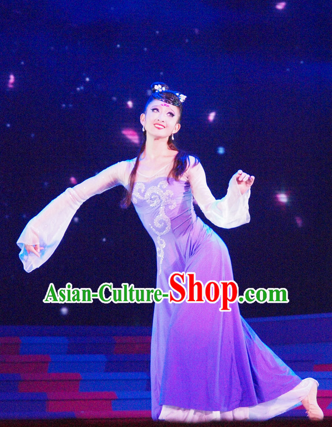 Chinese Classical Dancewear Costumes Complete Set for Women