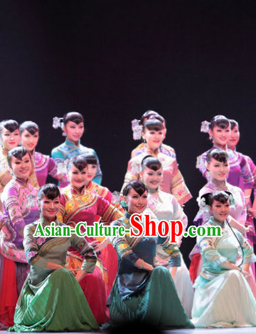 Chinese Minguo Female Dance Costumes Complete Set for Women